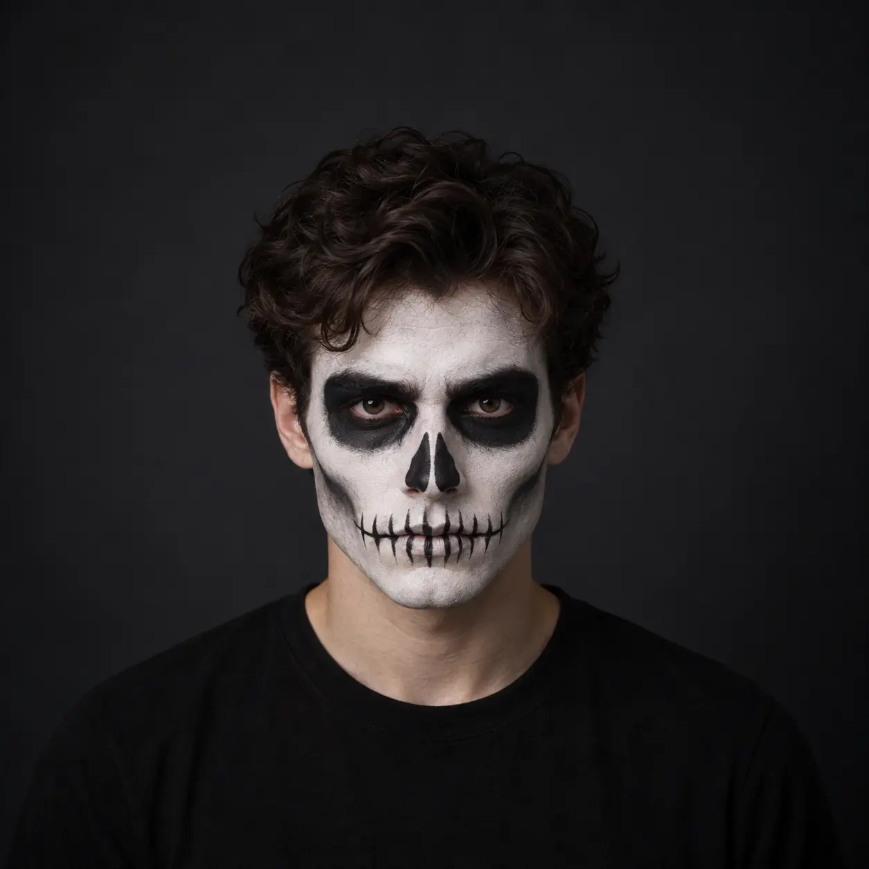 Caras pintadas para Halloween hombres calavera